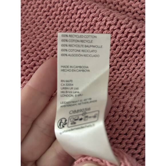 We The Free Women’s S Sweater Pink Oversized Cropped Long Sleeve Top NWT - Picture 7 of 9